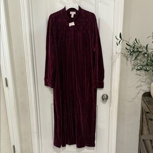 Cabernet Deep Red Velvet Dress